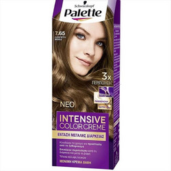 Schwarzkopf Palette Intensive Color Creme 7.65 Λαμπερή Μόκα Μόνιμη Βαφή Μαλλιών 50ml