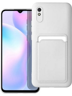 Forcell Θήκη Σιλικόνης Με Θήκη Για κάρτες Xiaomi Redmi 9A / 9AT - Λευκό