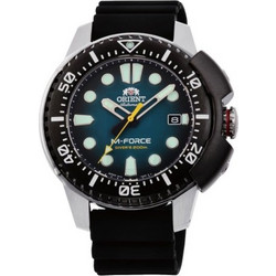 Orient M-Force Diver Ανδρικό Ρολόι Αυτόματο με Μαύρο Καουτσούκ Λουράκι RA-AC0L04L00B