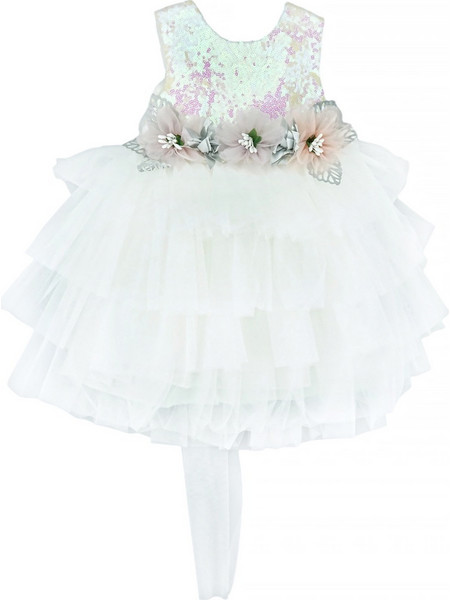 Miss Pretty παρανυφικό και βαπτιστικό φόρεμα White Elegance