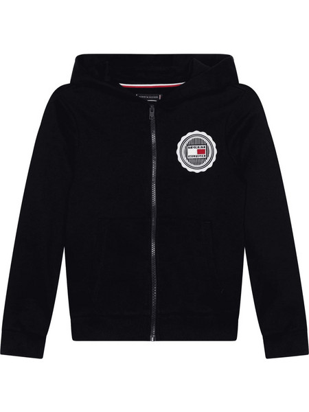 Tommy Hilfiger Παιδική Ζακέτα Φούτερ με Κουκούλα και Φερμουάρ Navy Μπλε KB0KB09057-DW5