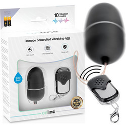 Online Remote Control Vibrating Egg Medium Δονητής Egg για Ζευγάρια με Τηλεχειριστήριο Μαύρος