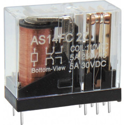 RELAY MINI 2P 110 VDC 5A AS14FC RGN Τεμάχια:10 01.077.0850