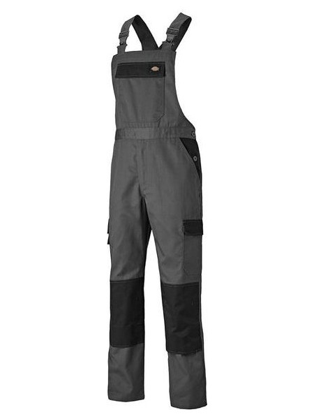 DICKIES Φόρμα με τιράντα γκρί με μαύρο