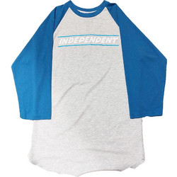Independent BTG Shear Baseball Raglan Tee Grey Blue