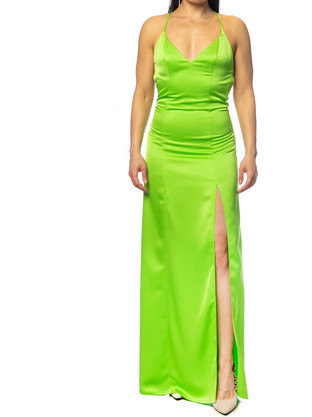 Kathy Heyndels Maxi Καλοκαιρινό Φόρεμα για Γάμο / Βάπτιση Lime 2K13018-2086