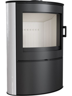 Kratki KOZA/AB/S/2/KAFEL/BIALA Ατσάλινη Ξυλόσομπα Αερόθερμη 10kW