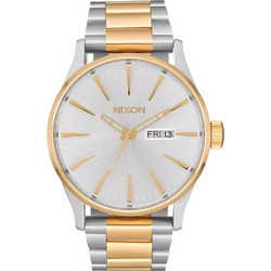Nixon Sentry SS Ανδρικό Ρολόι με Ασημί Χρυσό Μεταλλικό Μπρασελέ A356-1921-00