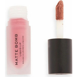 Makeup Revolution Matte Bomb Delicate Brown Long Lasting Liquid Κραγιόν 4.6ml