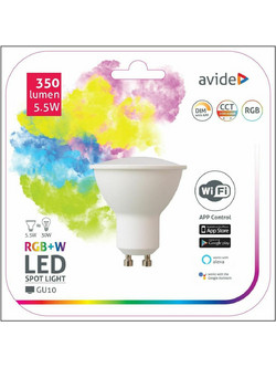 Avide LED Smart GU10 5.5W RGB+W WIFI APP Control