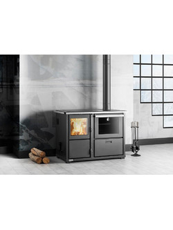 Teba TK-22 Plus Ατσάλινη Ξυλόσομπα Καλοριφέρ με Φούρνο 16.5kW