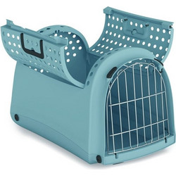 Κλουβί Μεταφοράς Γάτας Linus Cabrio 2nd Life Plastic από την IMAC 52,5x32x34,5cm Blue