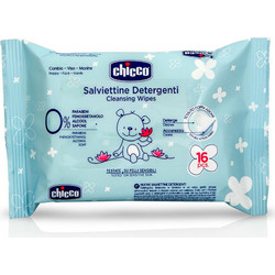 Chicco Cleansing Μωρομάντηλα Χωρίς Οινόπνευμα & Parabens με Aloe Vera 16τμχ