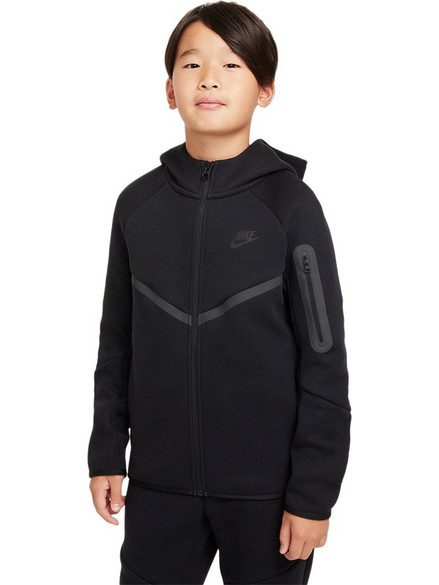 Nike Παιδική Ζακέτα Fleece με Κουκούλα και Φερμουάρ Μαύρη HV5867-010