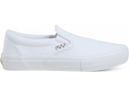 VANS SKATEBOARDING U SKATE SLIP-ON TRUE WHITE - VN0A5FCAW001 WHITE