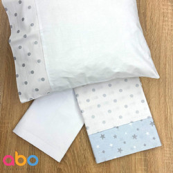Abo Σετ Βρεφικά Σεντόνια Λίκνου Βαμβακερά 75x100 Fox White/ Light Blue
