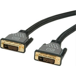 Roline Cable Dual Link DVI-D Male - DVI-D Male Black/Silver 1m Monitor 11.04.5860-25