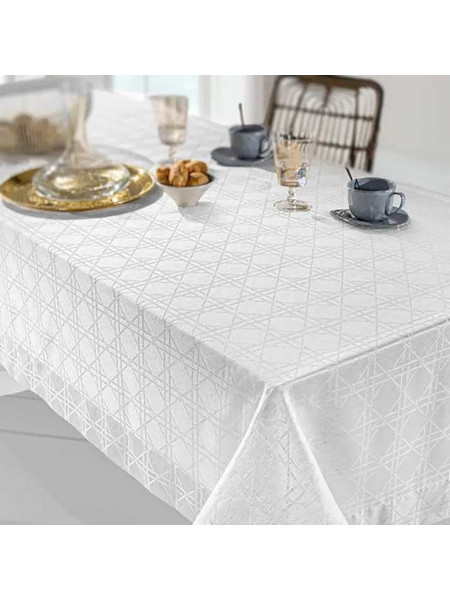 ΤΡΑΠΕΖΟΜΑΝΤΗΛΟ 160x220 (GLAMOUR WHITE) - GUY LAROCHE GLAMOUR WHITE / 100% ΠΟΛΥΕΣΤΕΡ