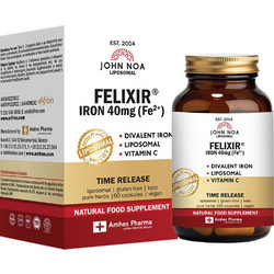John Noa Liposomal Felixir Iron 40mg 60 Κάψουλες