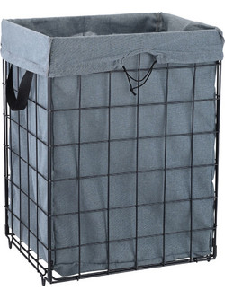 Καλάθι Απλύτων Cage Αναδιπλούμενο Μέταλλο 35x40x55cm Estia 01-30094