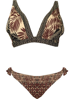 MODERN OCEAN Γυναικείο Boho Μπικίνι Κορδονακια Polyester Μπεζ