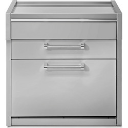 Μονάδα πάγκου 90cm με τρία συρτάρια inox SWING G9C-P-SS Steel
