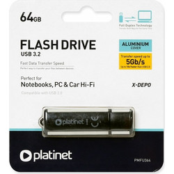 Platinet X-Depo 64GB USB Stick 3.2 Gen 1 με USB-A