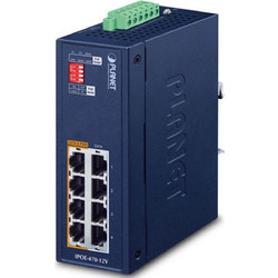Planet IPOE-470-12V Unmanaged L2 Switch με 4 Θύρες Ethernet 1000Mbps και 4 SFP θύρες