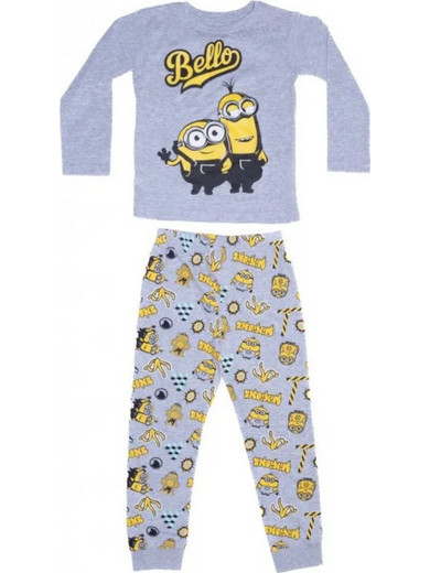 Πιτζάμα Μακρυμάνικη Bello Minions Grey 80202660021