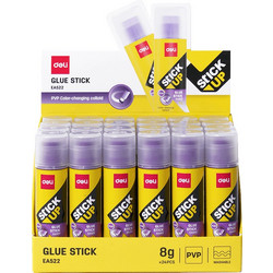 DELI ΒΙΤΡΙΝΑ ΓΕΜΑΤΗ ΚΟΛΛΑ STICK PVP 8gr STICK UP ΜΩΒ (Το προιόν πωλείται σε μεμονωμένα τεμάχια του ενός)