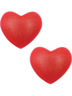 Silicone Thin Heart Breast Cover Red