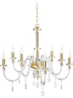 Ondaluce Πολυέλαιος 12xE14 83cm με Κεράκια Χρυσός LP.DIDO/8-ORO 8053488014719