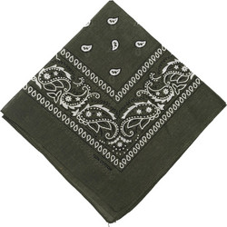 Unisex Μαντήλι Μπαντάνα - Cotton - Bandana - Vintage Σχέδιο - Πράσινο Χακί