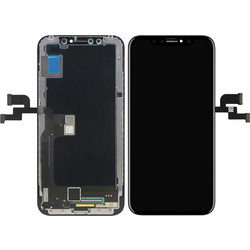 TW INCELL LCD ILCD-015 για iPhone Χ, camera-sensor ring, earmesh, μαύρη