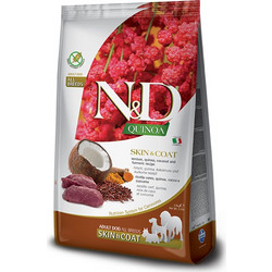 Farmina N&D Quinoa Grain Free Skin & Coat All Breeds Adult with Venison, Quinoa, Coconut & Turmeric 800gr
