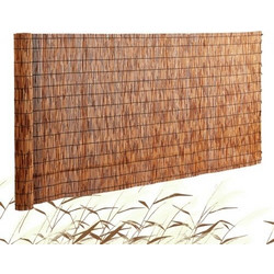 Φυσικός Καλαμωτός Φράχτης VEVOR, 5,5 ft (1,68 m) x 16,4 ft (5,00 m) Καλαμωτή Κουρτίνα Μπαλκονιού Ρολό Καλαμωτού Φράχτη για Εξωτερικό Κήπο, Διακοσμητικός Φράχτης για Χώρισμα Κήπου, Πάνελ Ιδιωτικότητας,