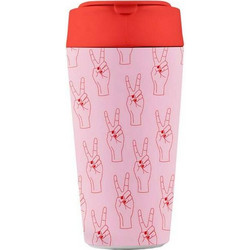 Chic Mic Ποτήρι Bamboo με Καπάκι Peace 420ml BPD139