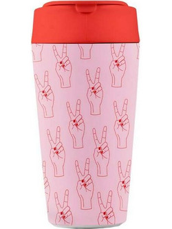 Chic Mic Ποτήρι Bamboo με Καπάκι Peace 420ml BPD139