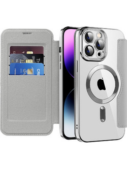 Techsuit - Smartmag Book Case - Iphone 14 Pro Max - Gray