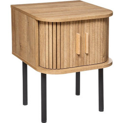 Atmosphera Colva Κομοδίνο Ξύλινο Μπεζ 40x40x53cm 184921 3560231550714