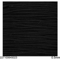Κορδόνι Jade 0.5mm ΜΑΥΡΟ 10 μετρα