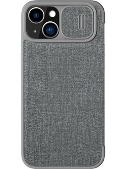 Nillkin Qin Cloth Pro Book Grey (iPhone 14 Plus)