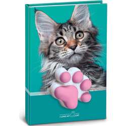 Lebez - Σημειωματάριο Squishy, I Love My Cat, Green 10x15 81950