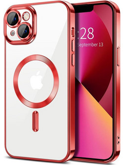 Techsuit Luxury Crystal MagSafe Back Cover Red (iPhone 13)
