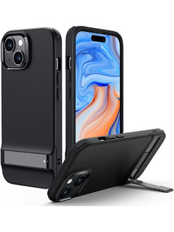 ESR Air Shield Boost Kickstand Back Cover Translucent Black (iPhone 15 Plus)