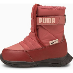 Puma Nieve Παιδικά Μποτάκια Χιονιού Κόκκινα με Σκρατς και Γούνα 380746-04