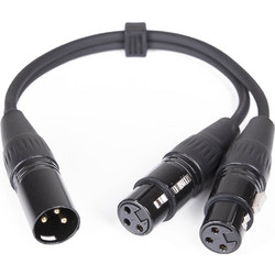 Καλώδιο Τύπου Υ XLR Αρσενικό σε 2x XLR Θηλυκό, 30cm MASTER AUDIO CY100