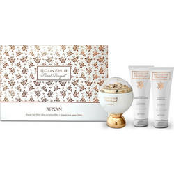 Afnan Souvenir Floral Bouquet Eau de Parfum 100ml + Shower Gel 100ml + Body Lotion 100ml