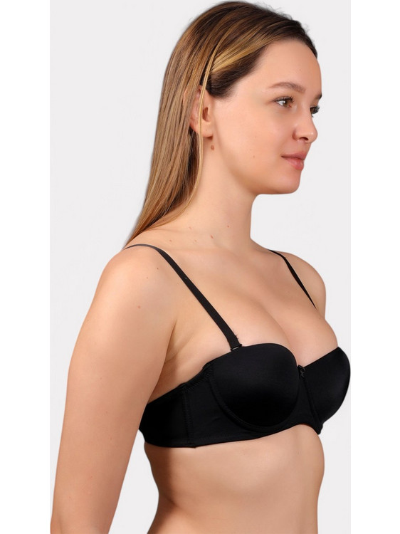 New Bra Lingerie Strapless Σουτιέν Χωρίς Ενίσχυση Μαύρο NB7050-2