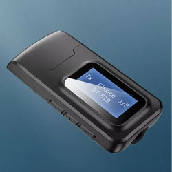 USB Bluetooth Audio Transmitter Receiver AUX Jack LCD Wireless Music Adapter